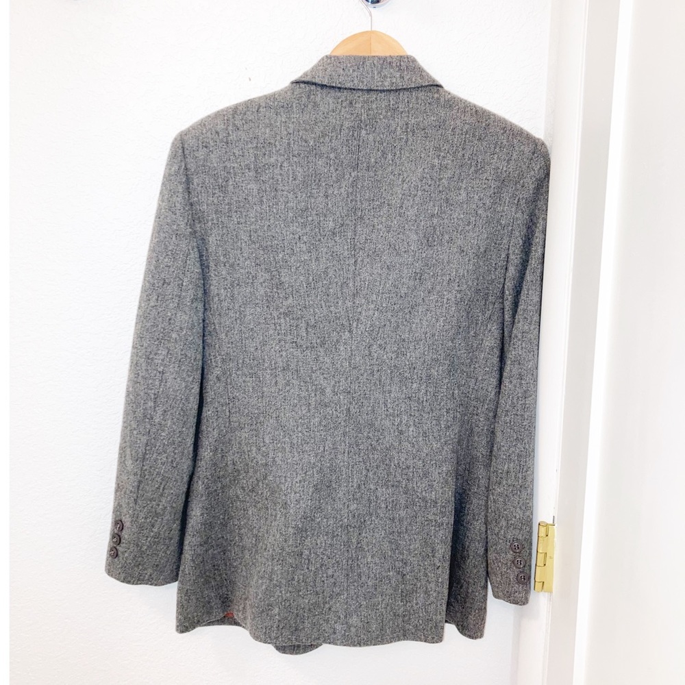 VTG Wool Grey Suit: Blazer & Skirt SZ: 12 - Picture 8 of 13